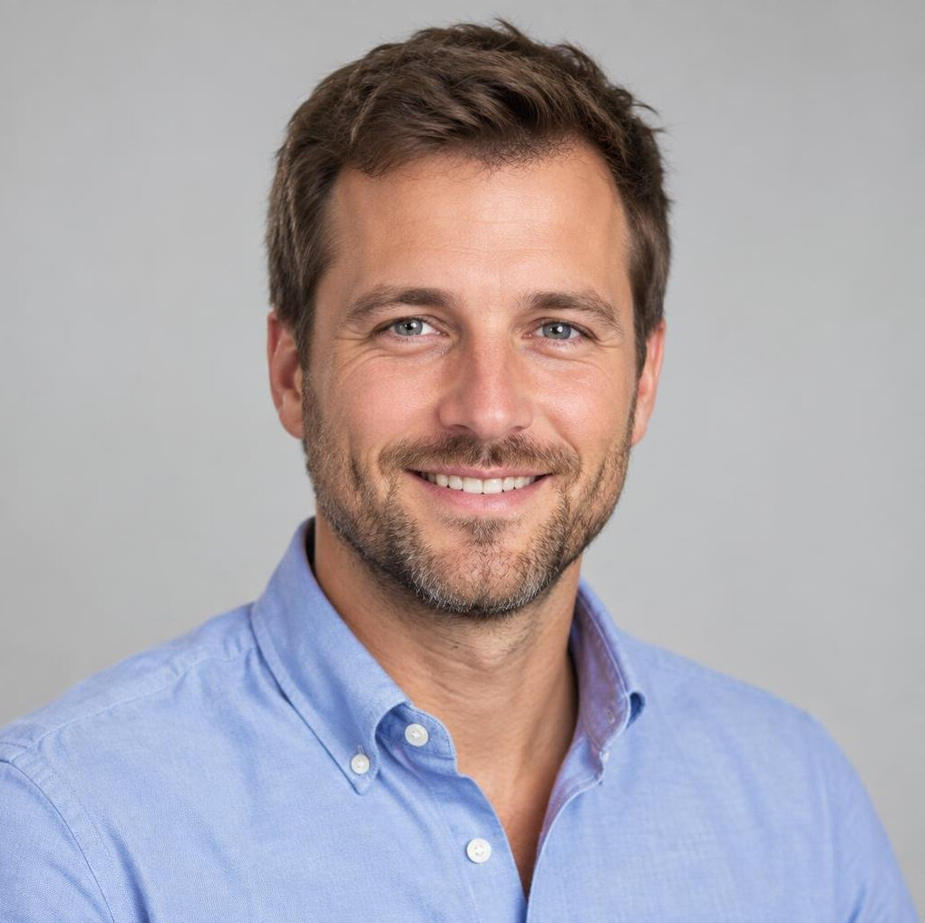 Portrait of a bearded man smiling